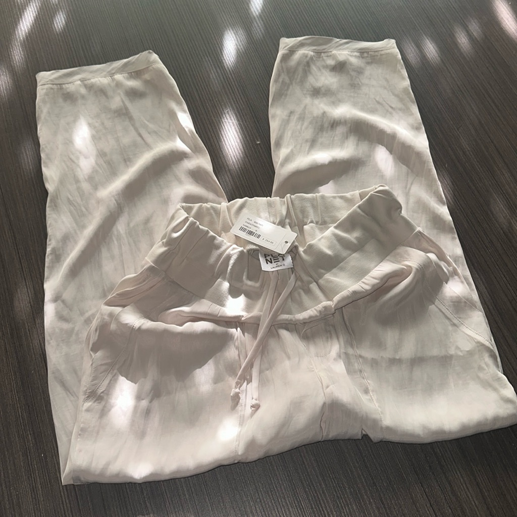 Nwt Planet By Lauren G Sweatpants Style Light Weight Vanilla Colo Bottoms Size 0